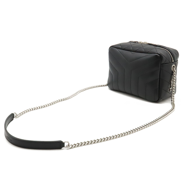 Saint Laurent Shoulder Bag Chain Black Monogram Lulu Leather - Picture 1 of 7